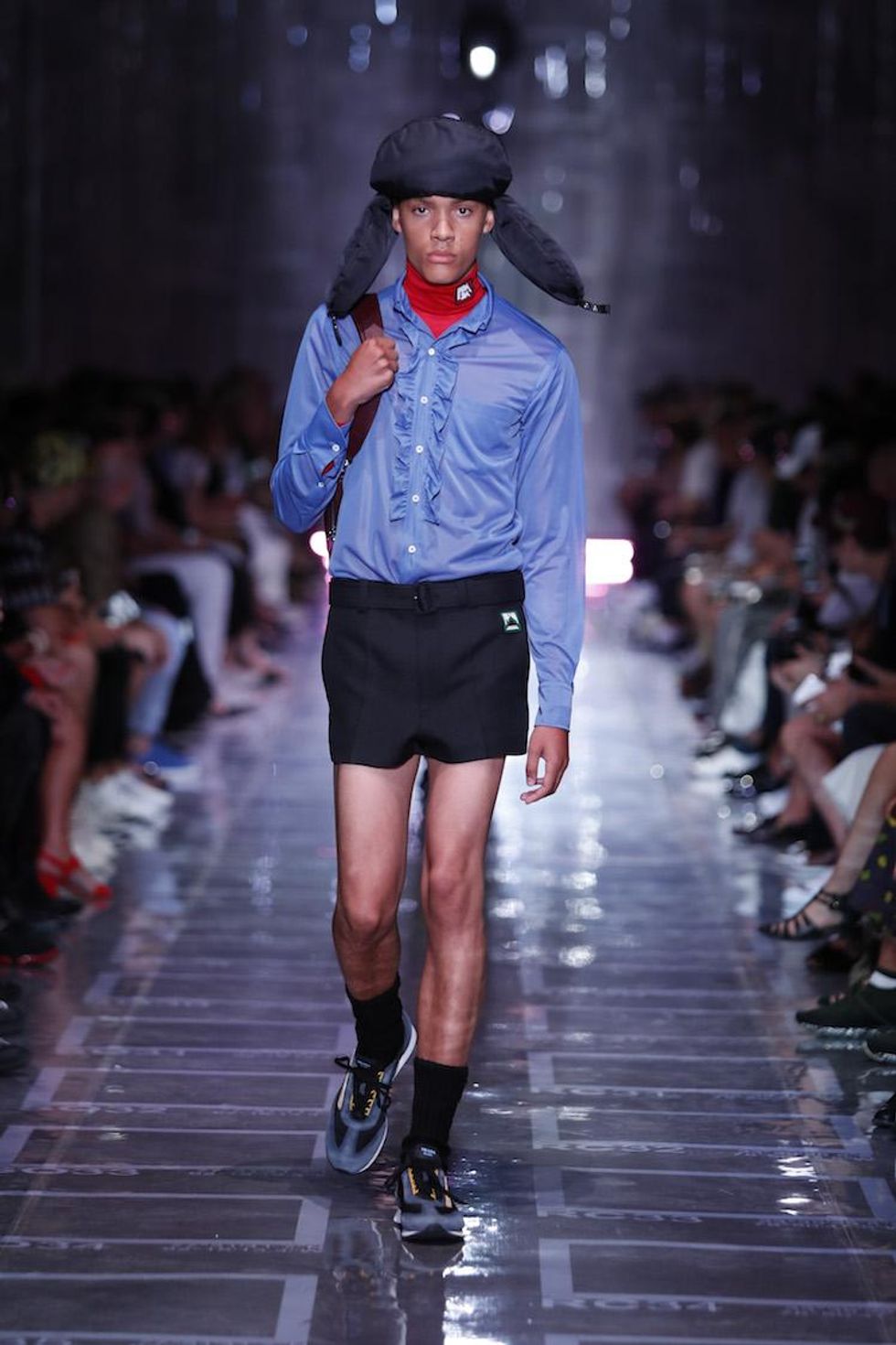 Prada Brought Mini Short-Skirts to Their Spring 19 Men's Show