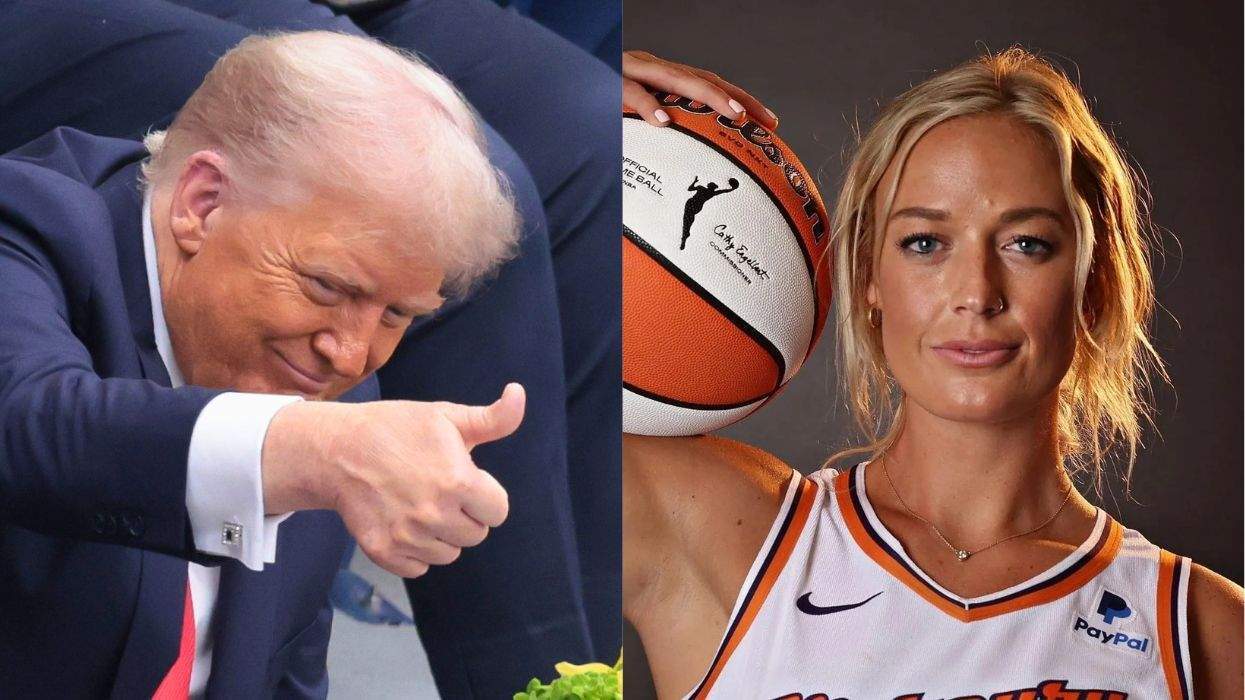 President Donald Trump and Sophie Cunningham