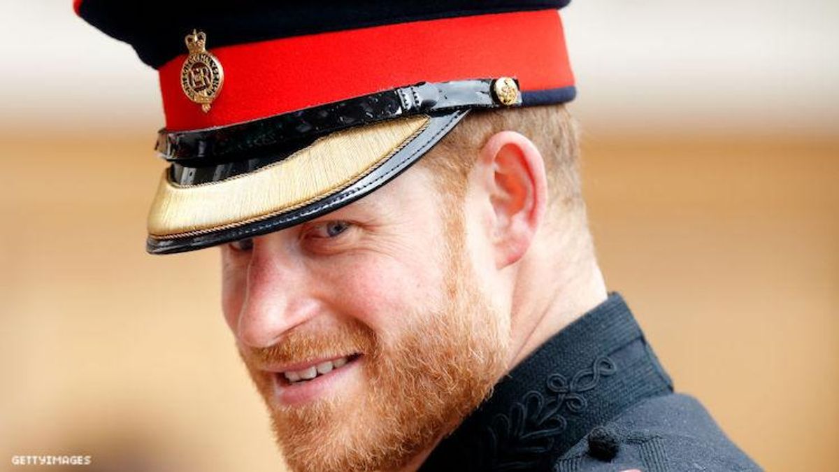 Prince Harry in his Royal navy gear.