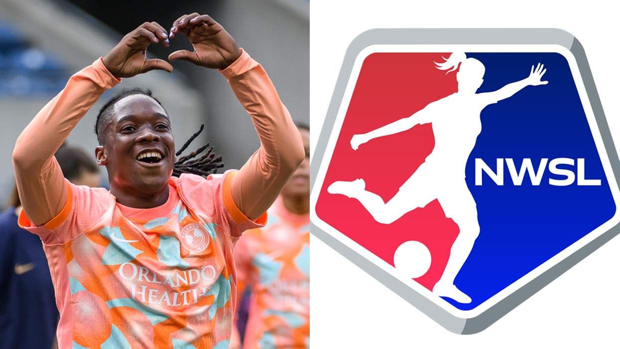 professional soccer player Barbra Banda and NWSL logo