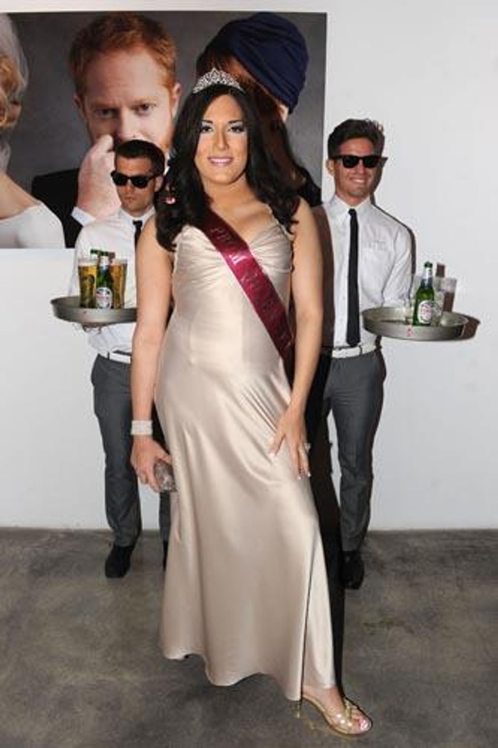 Prom Queen Andii Viveros poses with the Peroni boys