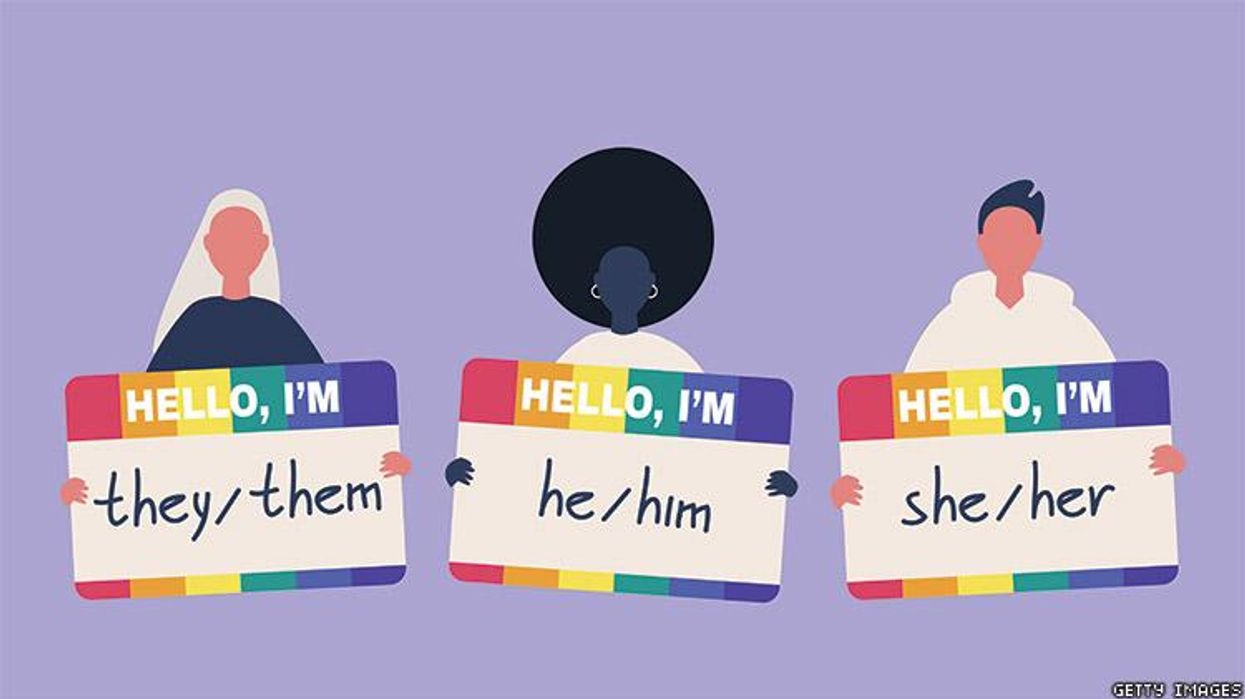 Pronoun labels.