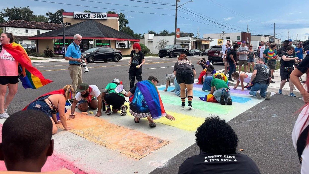 Pulse Orlando rainbow crosswalk LGBTQIA community restoring color