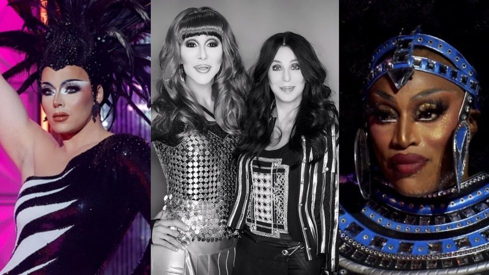Q; Chad Michaels and Cher; Sapphira Cristál