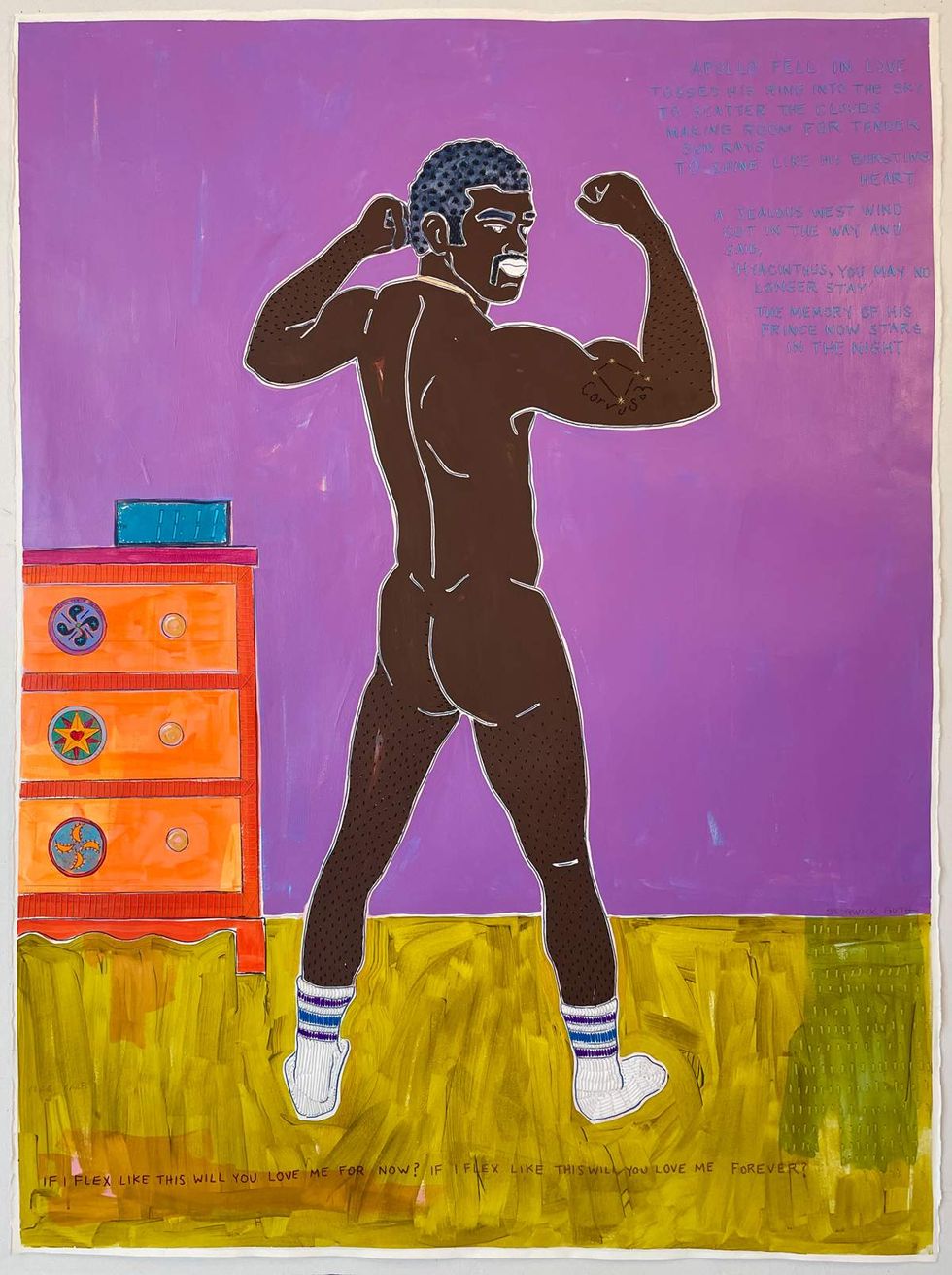 queer artist Sedgwick Guth artwork in the show titled Someday I May Know You Very Well at LA Artbug