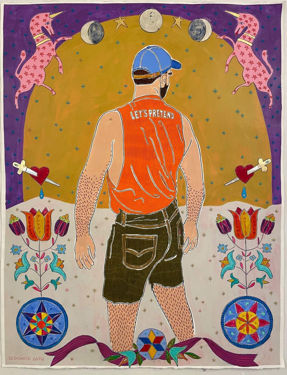 queer artist Sedgwick Guth artwork in the show titled Someday I May Know You Very Well at LA Artbug