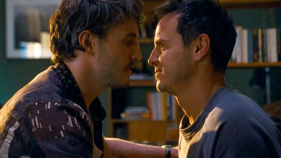 queer movie All of Us Strangers Paul Mescal Andrew Scott almost kiss sexy gay men