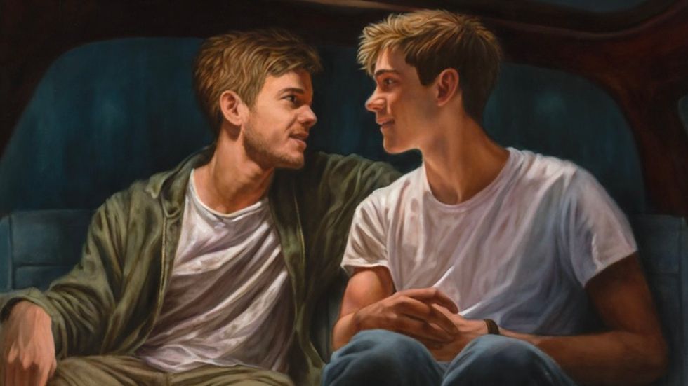 queer paintings by Richard Everett Fox showing at Oli Gallery celebrating 10 years since Obergfel V Hodges decision