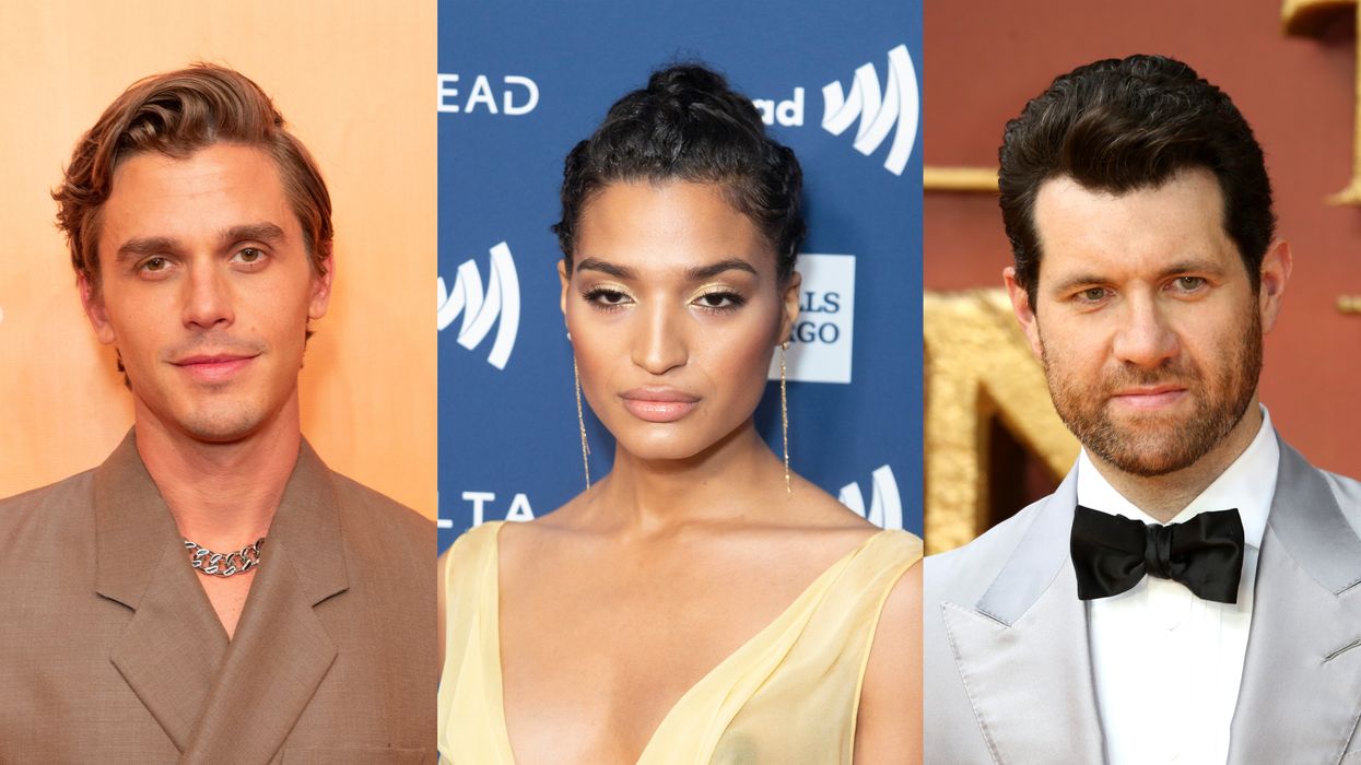 (R to L) Antoni Porowski, Indya Moore and Billy Eichner