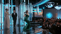 rachel bloom golden globes gif