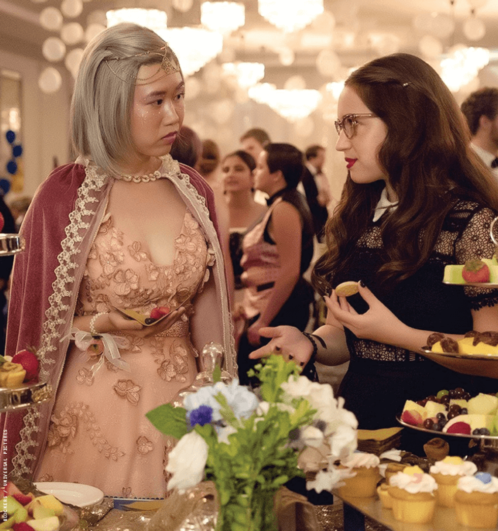 Ramona Young and Gideon Adlon in "Blockers"