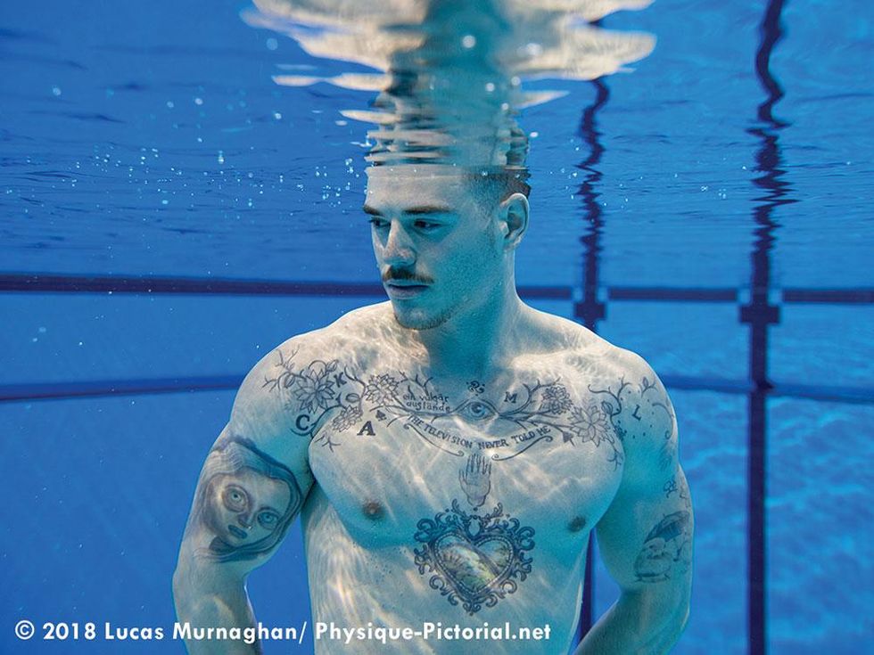 Readers will also meet photographer Lucas Murnaghan, whose magic camera dives below the water's surface to capture his models' athletic physiques.