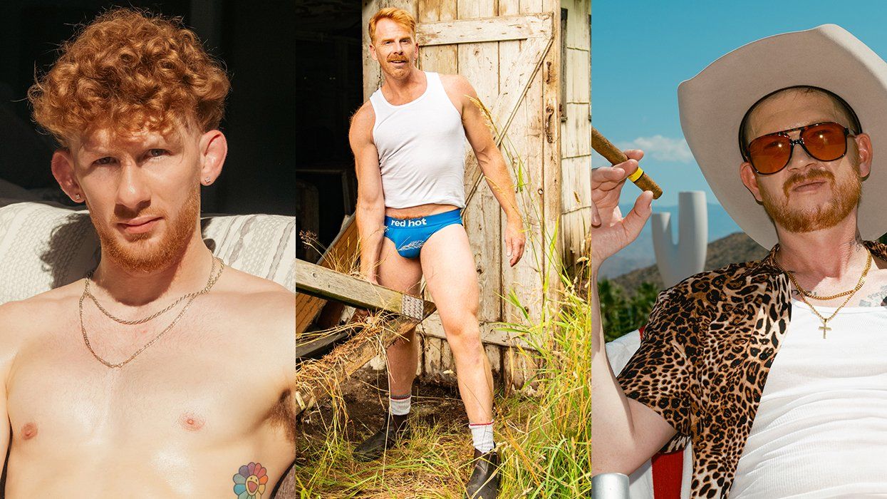 Red Hot XXL 2026 Palm Springs California features attractive red headed men posing for a calendar book of sexy people called gingers