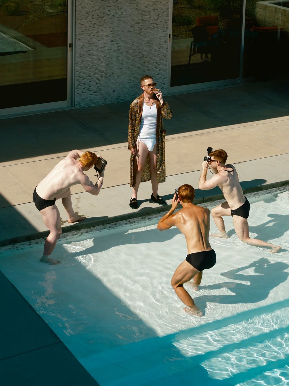 Red Hot XXL 2026 Palm Springs California features attractive red headed men posing for a calendar book of sexy people called gingers