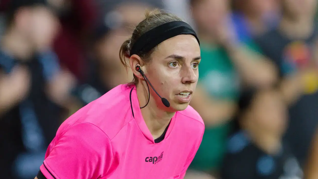 Referee Brooke Mayo during a game between FC Cincinnati and Minnesota United FC at Allianz Field on September 18, 2024 in St.Paul, Minnesota