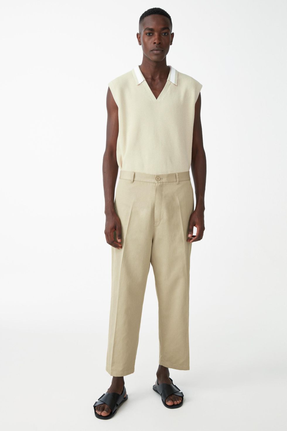 Relaxed Organic Cotton-Linen Pants