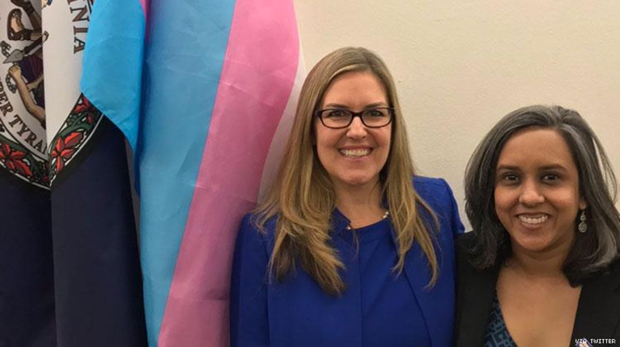 Rep. Jennifer Wexton (D-Va) with HRC Regional Field Director Narissa Rahaman