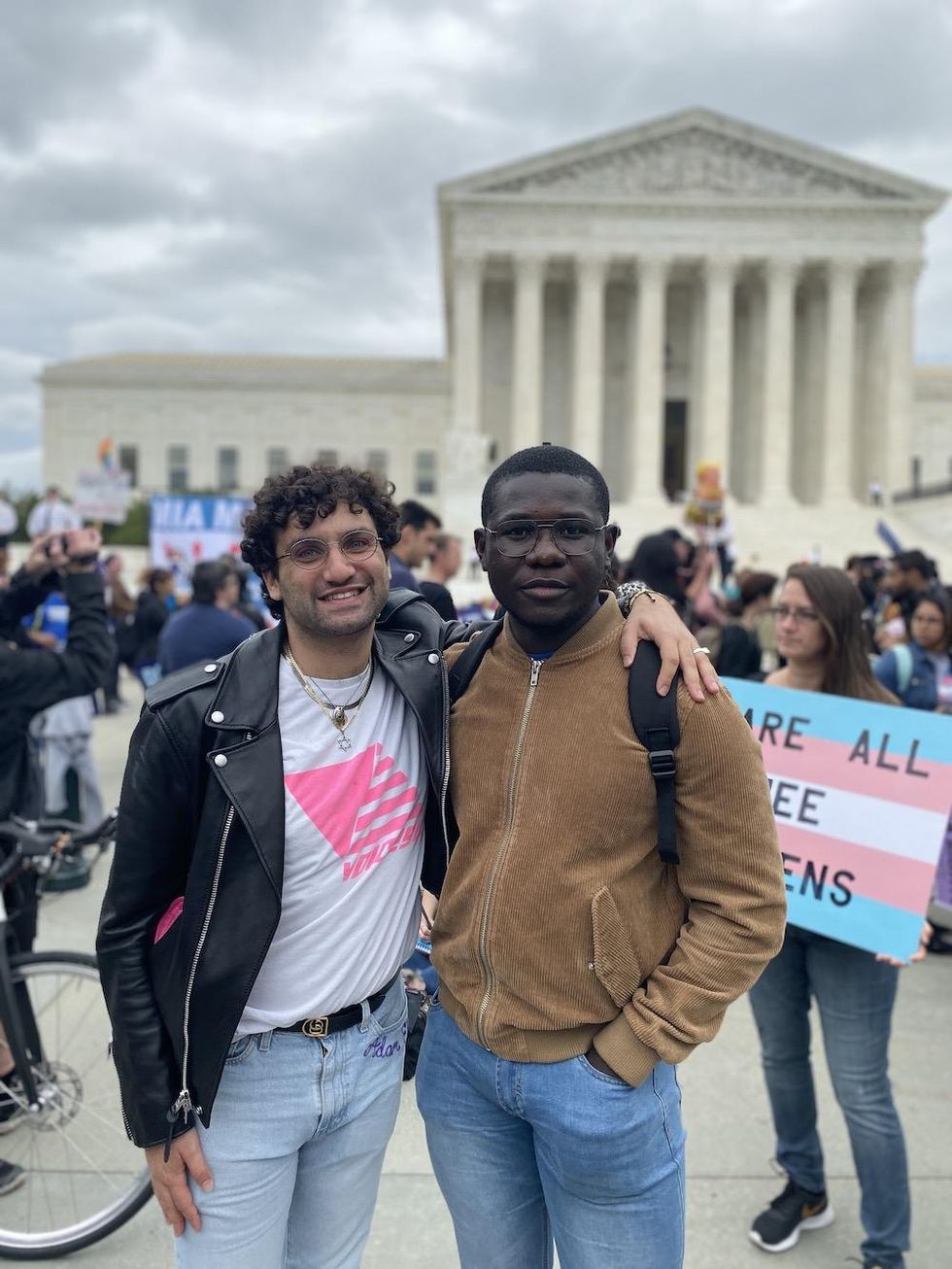 Richard Akuson, Nigeria, (right) photographed with Adam Eli (left)