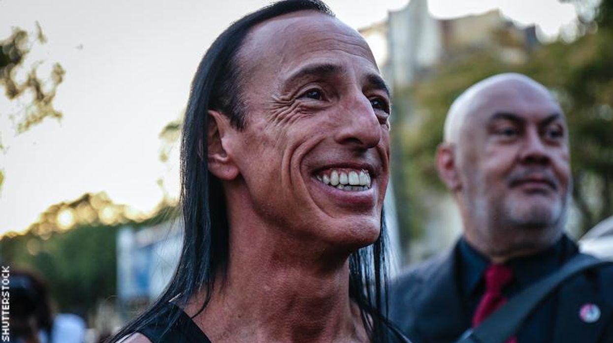 Rick Owens smiling in Paris.