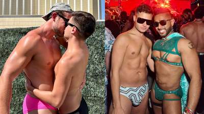 Ricky Cornish with friends at EDC Las Vegas.