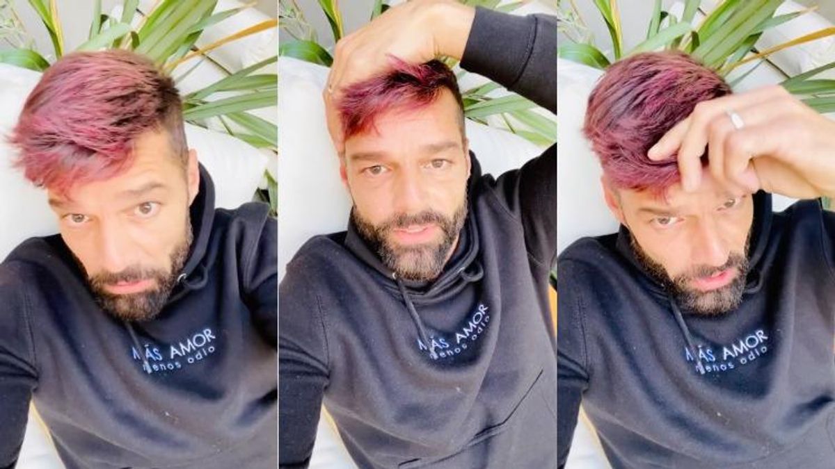 Ricky Martin died his hair red.