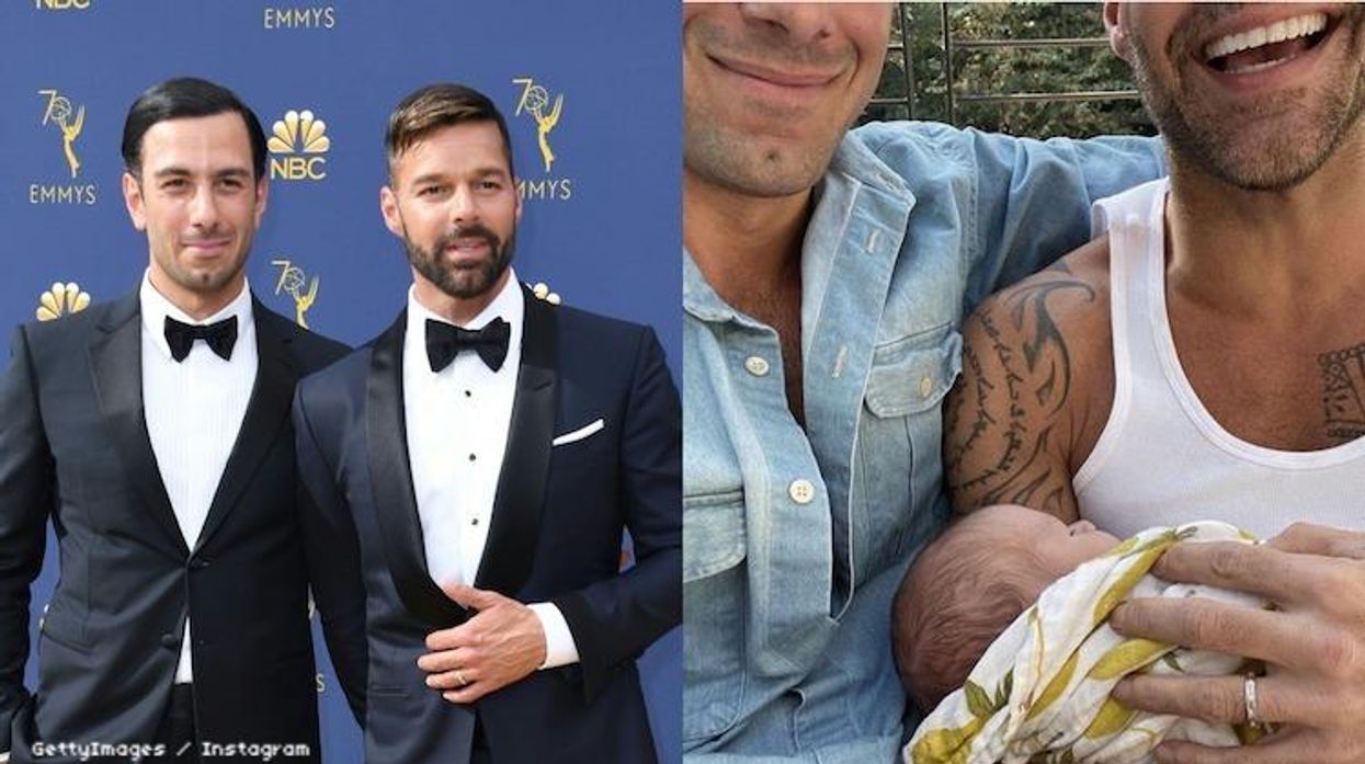 Ricky Martin, his husband Jwan Yosef and their new son Renn.