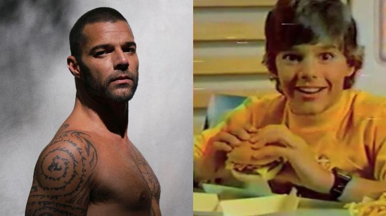 Ricky Martin in Burger King ad as a teen.