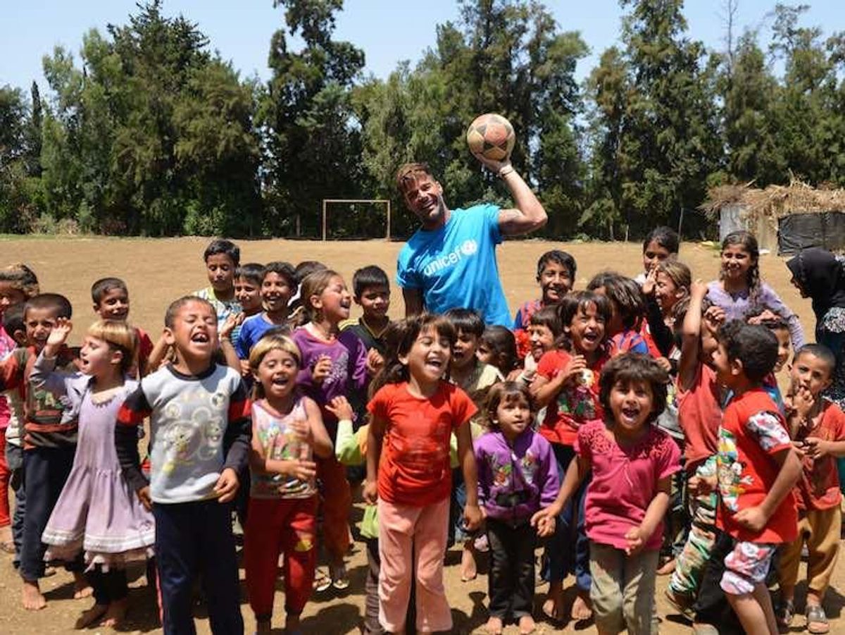 Ricky Martin in Lebanon with UNICEF