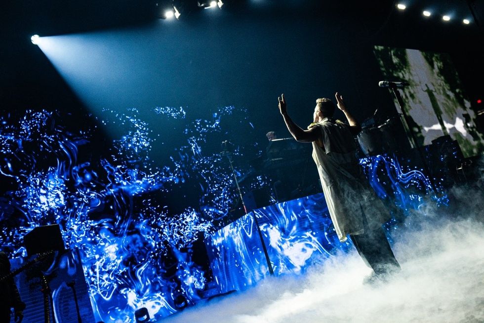 Ricky Martin performing at the 2024 World AIDS Day concert