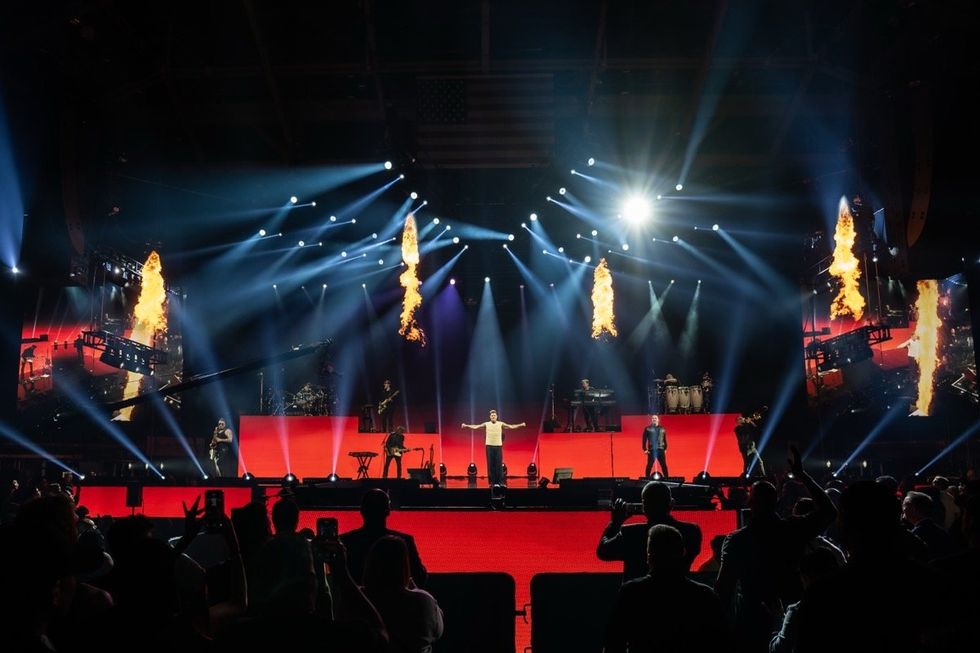 Ricky Martin performing at the 2024 World AIDS Day concert