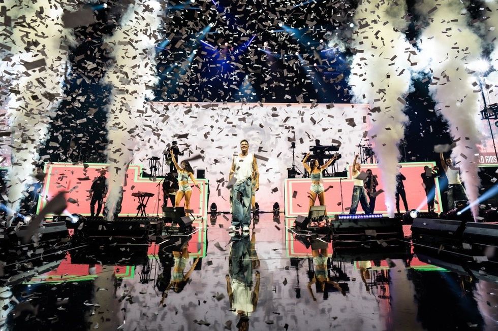 Ricky Martin performing at the 2024 World AIDS Day concert