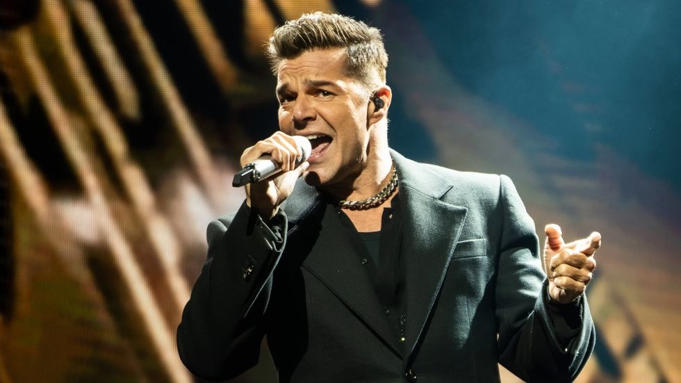 Ricky Martin performing live at World AIDS Day concert for AIDS Healthcare Foundation