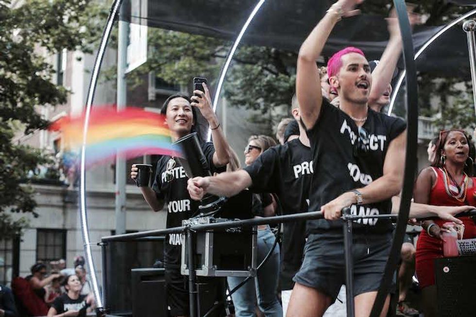 Riding Alexander Wang's 'Protect Your Wang' Pride Float