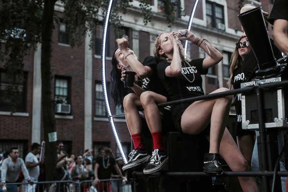 Riding Alexander Wang's 'Protect Your Wang' Pride Float