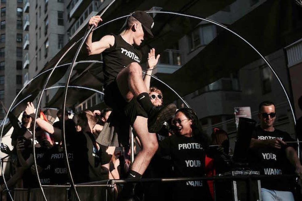 Riding Alexander Wang's 'Protect Your Wang' Pride Float