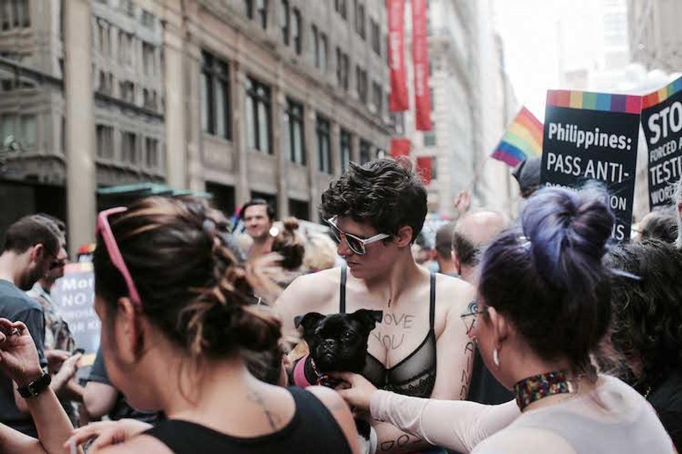 Riding Alexander Wang's 'Protect Your Wang' Pride Float