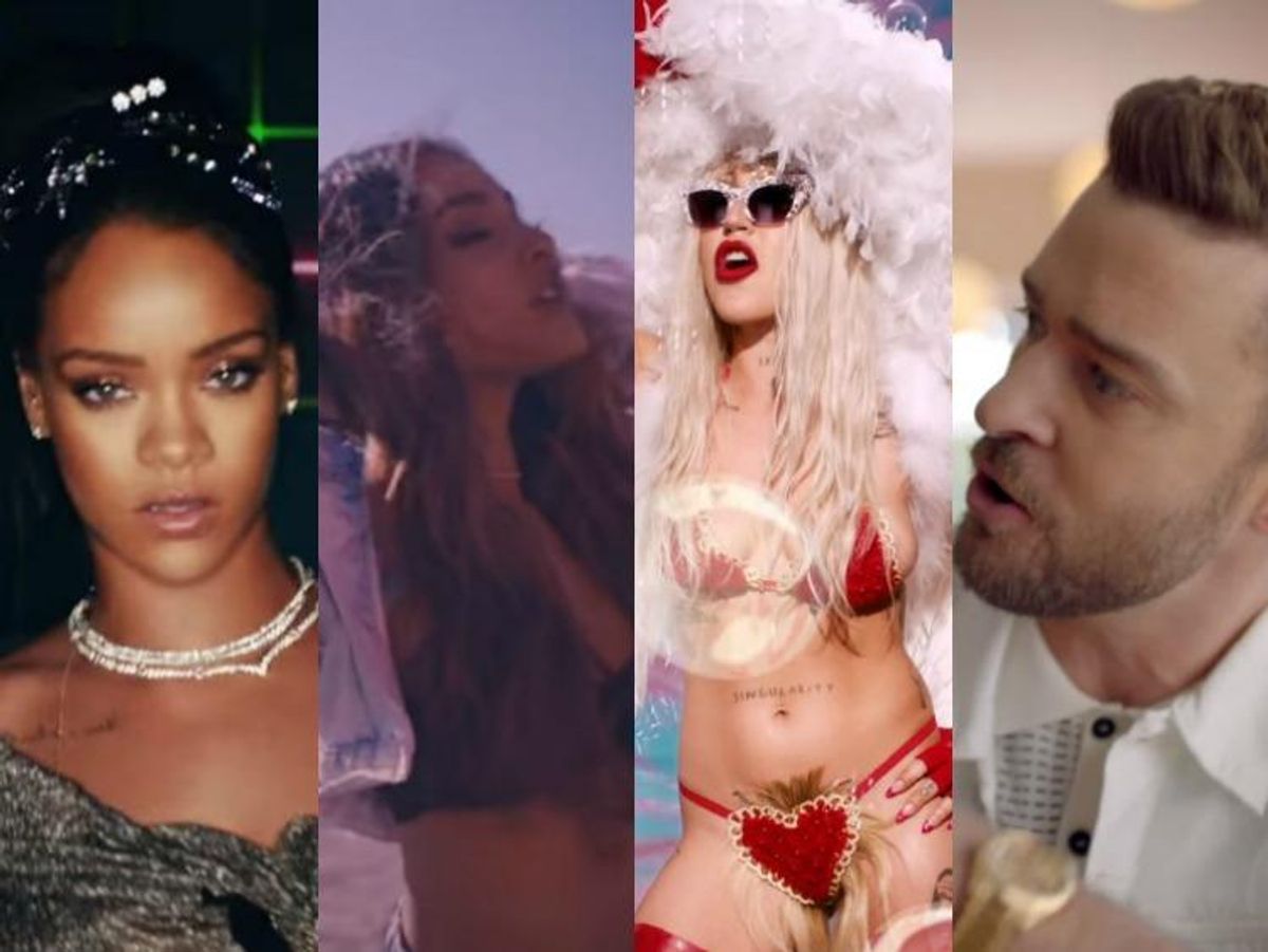 Rihanna, Calvin Harris, Brooke Candy, Justin Timberlake, Ariana Grande