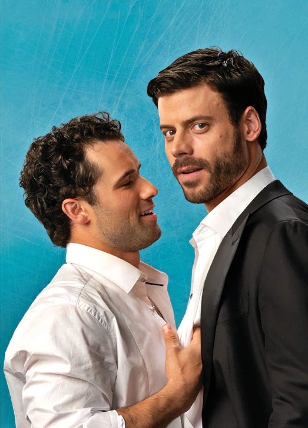 Robbie GK as Kip Grady and Francois Arnaud as Scott Hunter in a poster for Heated Rivalry season 1