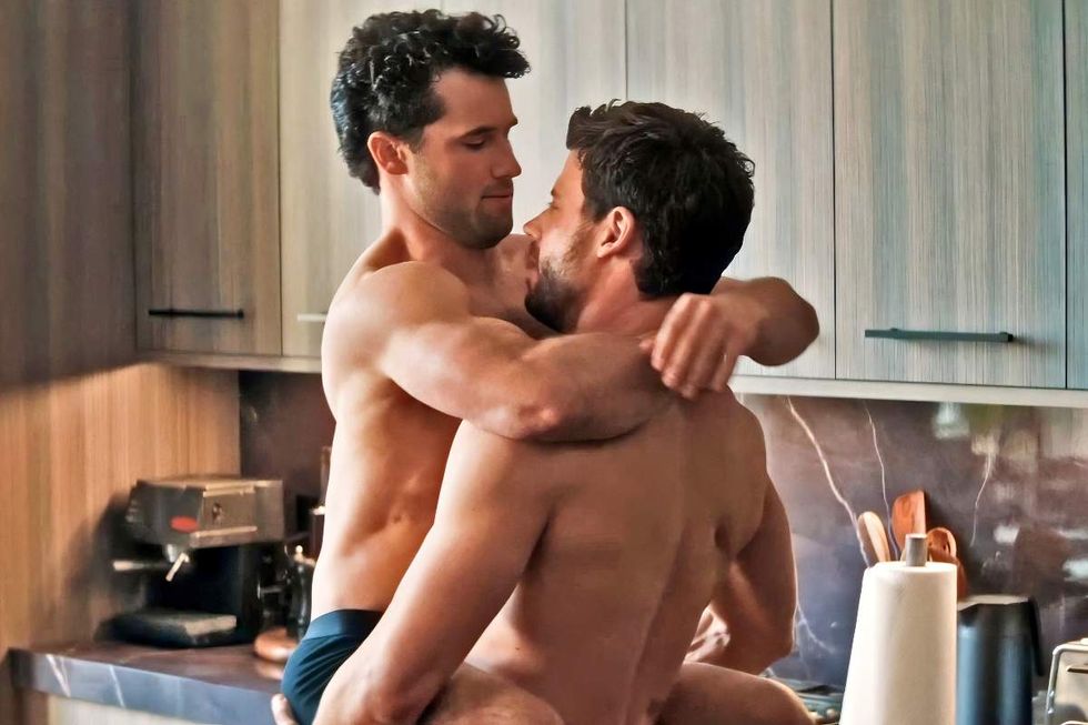 Robbie GK as Kip Grady; Francois Arnaud as Scott Hunter on Heated Rivalry season 1 episode 3