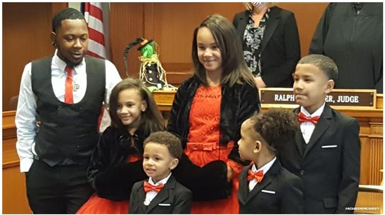 Robert Carter reunites five brothers and sisters in foster care when he adopts all five.