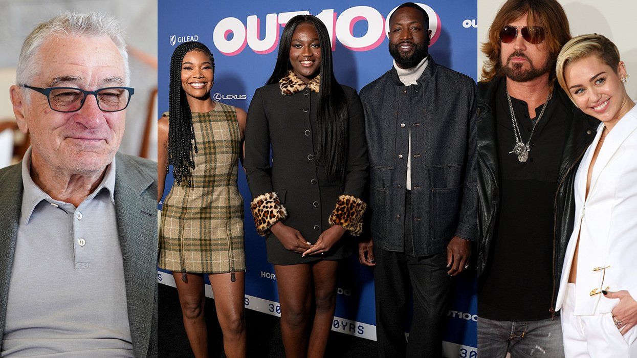 Robert De Niro; Gabrielle Union, Zaya Wade, and Dwyane Wade; Billy Ray Cyrus and Miley Cyrus