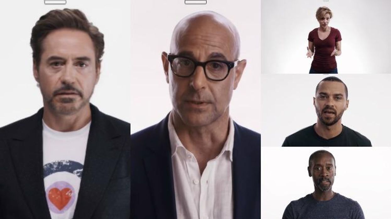 Robert Downey Jr., Don Chealde, Stanley Tucci, Scarlett Johansson, Jesse Williams, Mark Ruffalo
