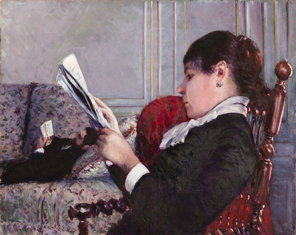 Robert Gallo in Interior Woman Reading 1880