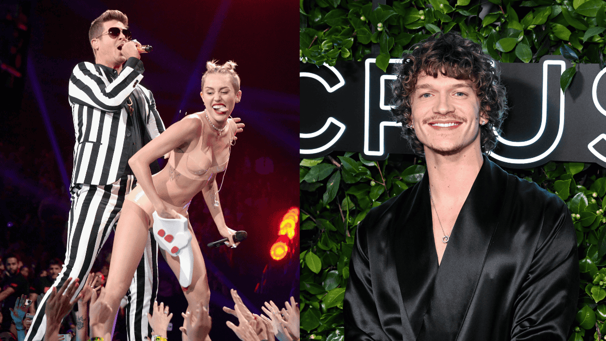 Robin Thicke and Miley Cyrus perform during the 2013 MTV Video Music Awards at the Barclays Center on August 25, 2013 | Connor Storrie at the CHANEL Dinner to Celebrate Coco Crush