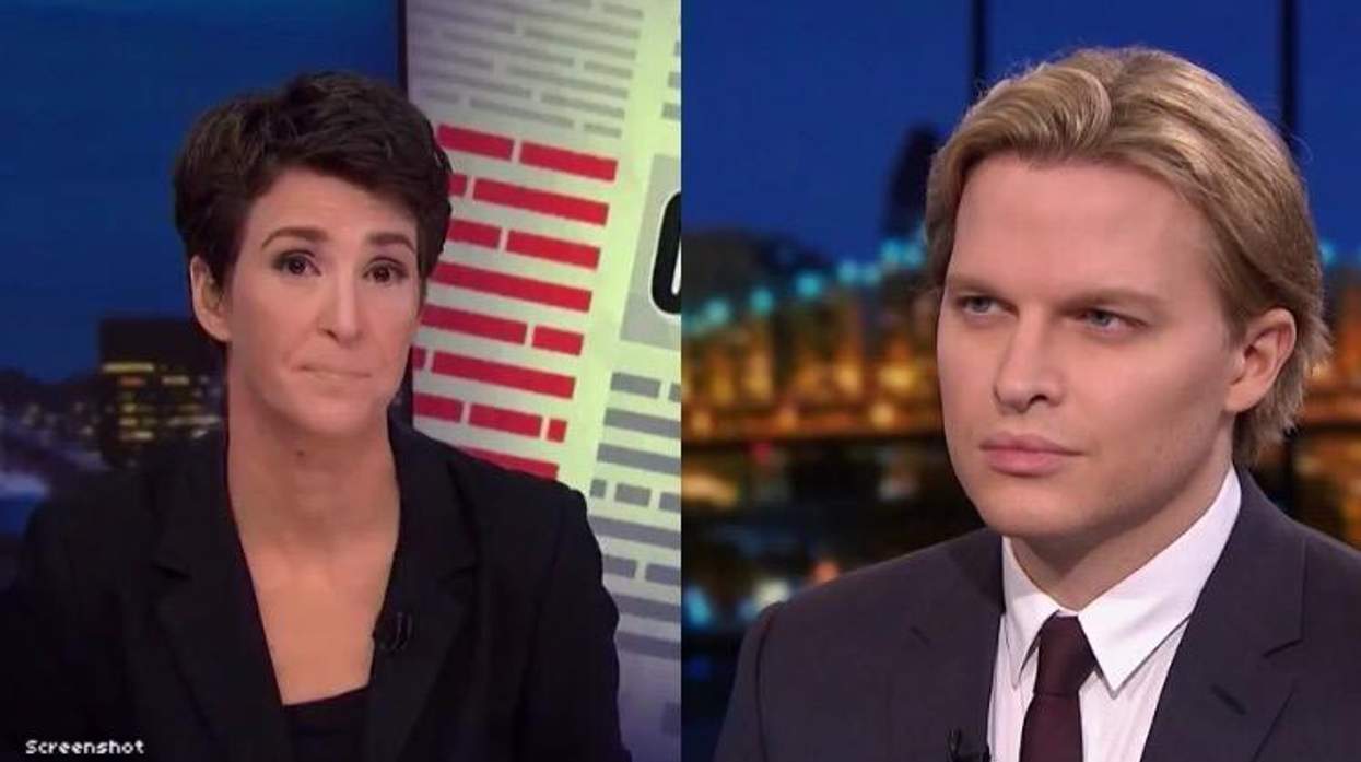 Ronan Farrow and Rachel Maddow