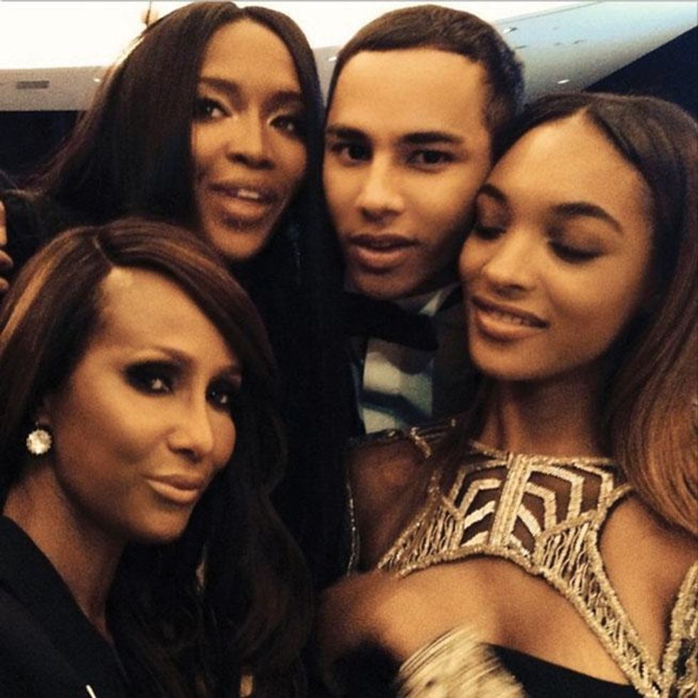 Rousteing With Iman, Naomi Campbell & Jourdan Dunn