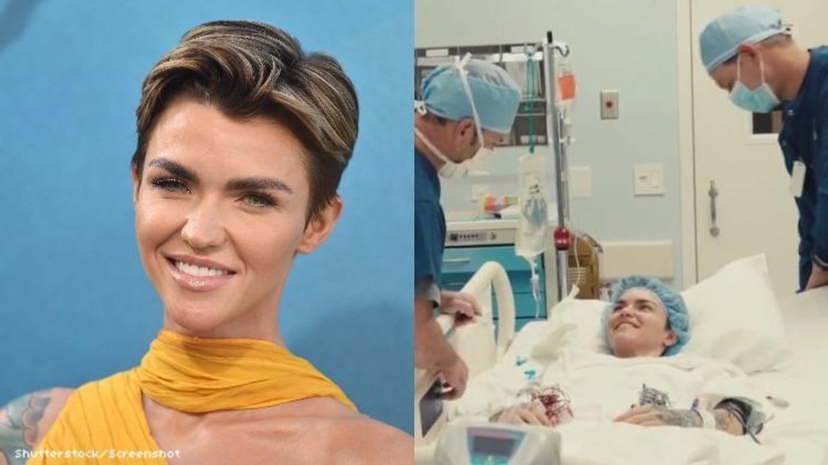 Ruby Rose on operating table
