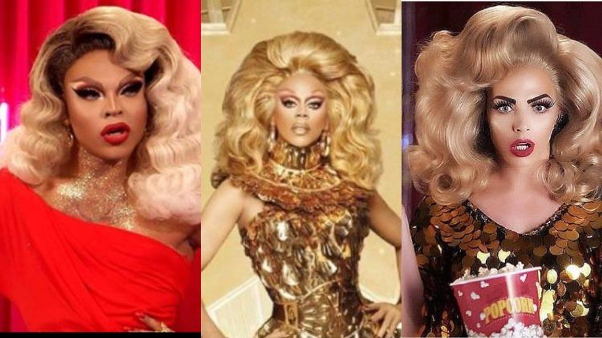RuPaul and contestants from Drag Race.
