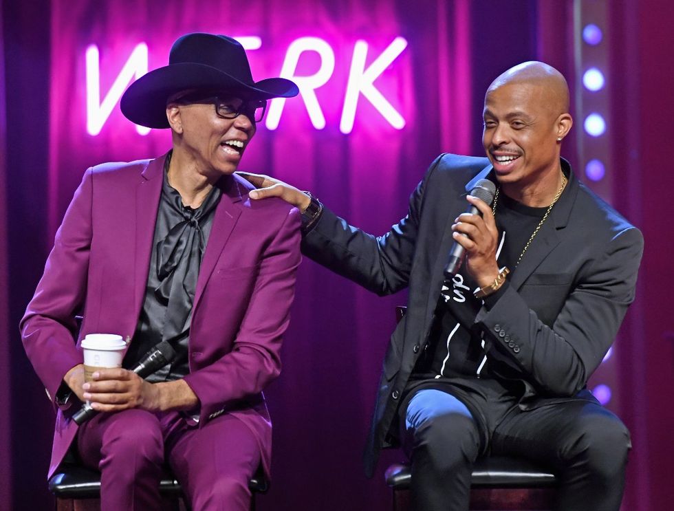 RuPaul and Jamal Sims at the premiere of RuPaul's Drag Race Live at the Flamingo Las Vegas in January 2020