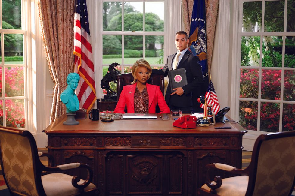 RuPaul and Matt Rogers in Stop! That! Train!
